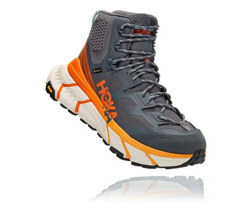 Hoka One One Herre Tennine Hike Gore-tex Fjellsko Castlerock/Persimmon Oransje Norge-51RVN